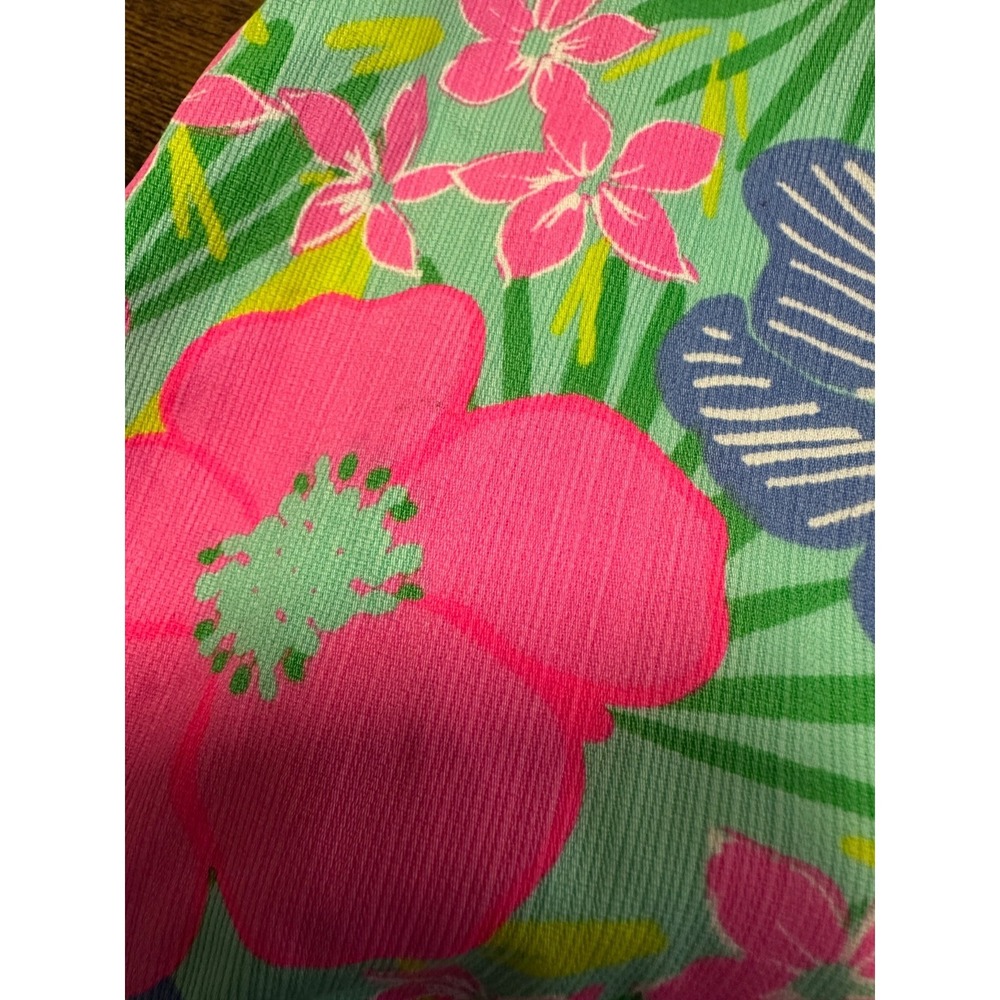 Tommy Bahama Girls Pink Blue Floral Cotton Pique Shift Dress Size 7 Tropical - Picture 15 of 15